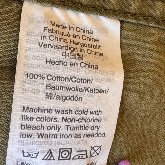 Madewell Fleet Jacket Army Green Utility 4 Pockets Women's Military Front Zip XL - Picture 11 of 12